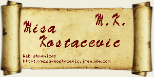 Miša Kostačević vizit kartica